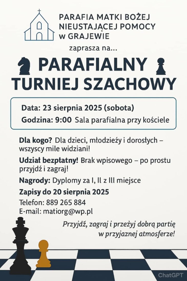 Parafialny turniej szachowy