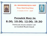 Uroczystość Wniebowzięcia NMP