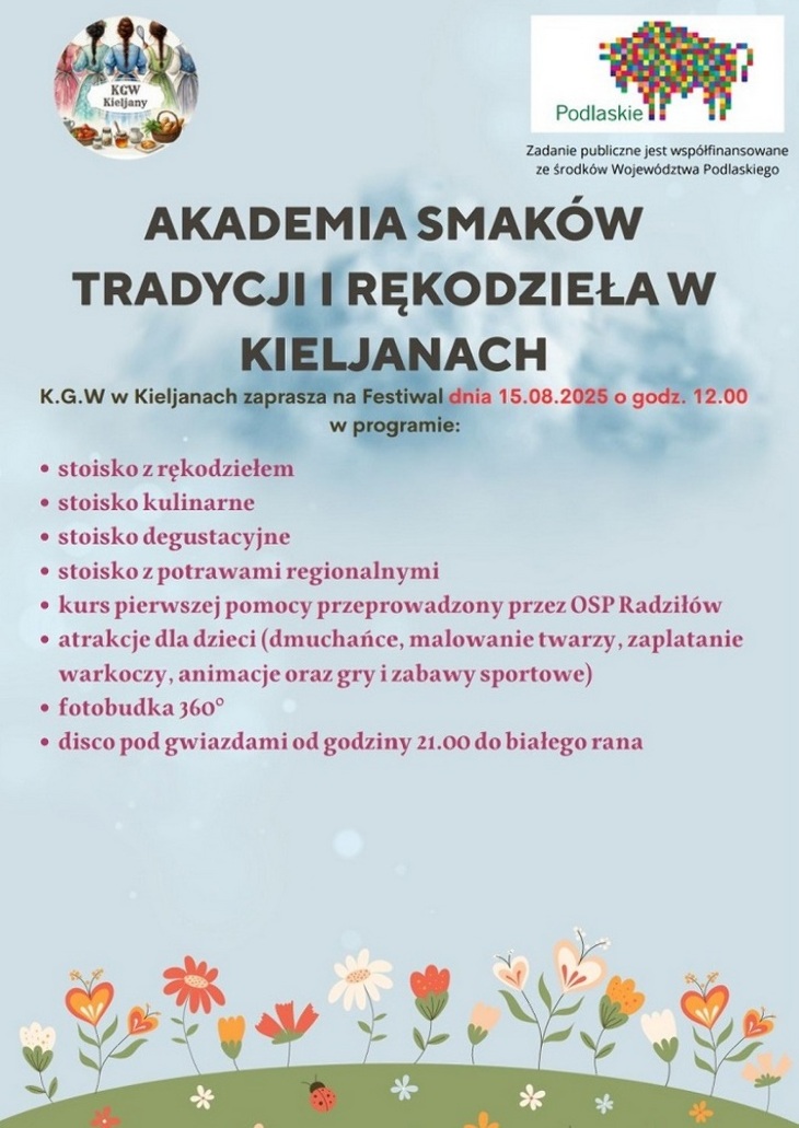 KGW w Kieljanach zaprasza na Festyn (15.08)