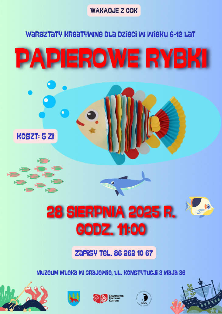 Wakacje z GCK- Papierowe rybki