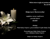 Kondolencje p. Małgorzacie Maciorowskiej