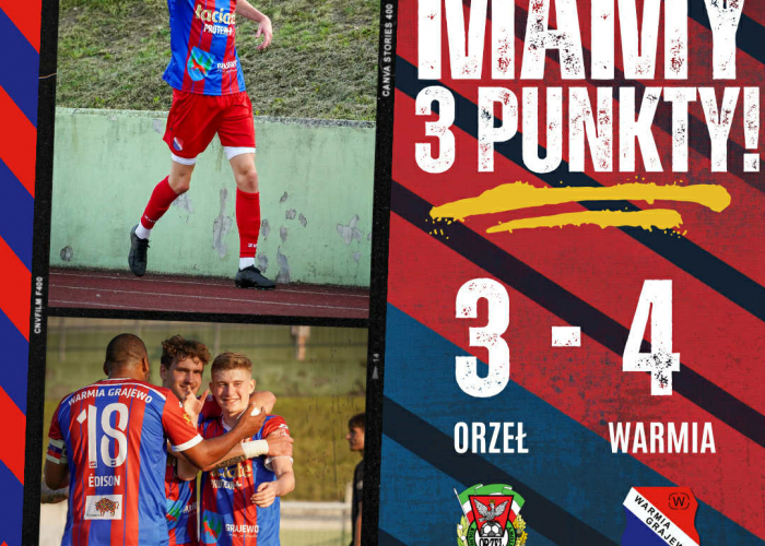 ORZEŁ Kolno ? WARMIA Grajewo 3:4 
