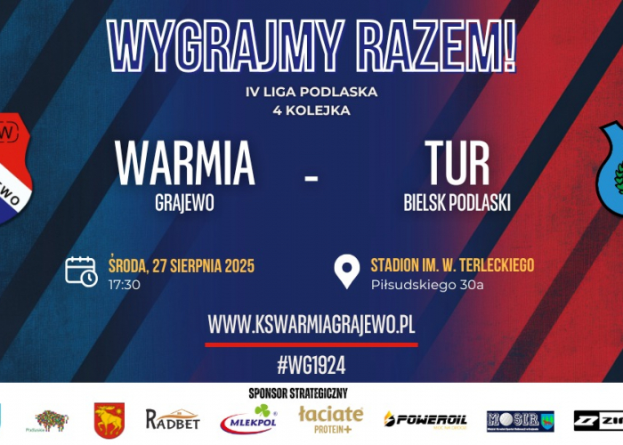 WARMIA - TUR (środa 27.08. godz. 17:30)