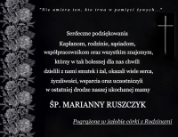 Podziękowanie za udział w ostatniej drodze