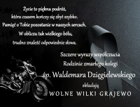 Kondolencje Rodzinie śp. Waldemara Dzięgielewskiego