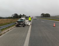 Wypadek na S61 w kierunku Suwałk