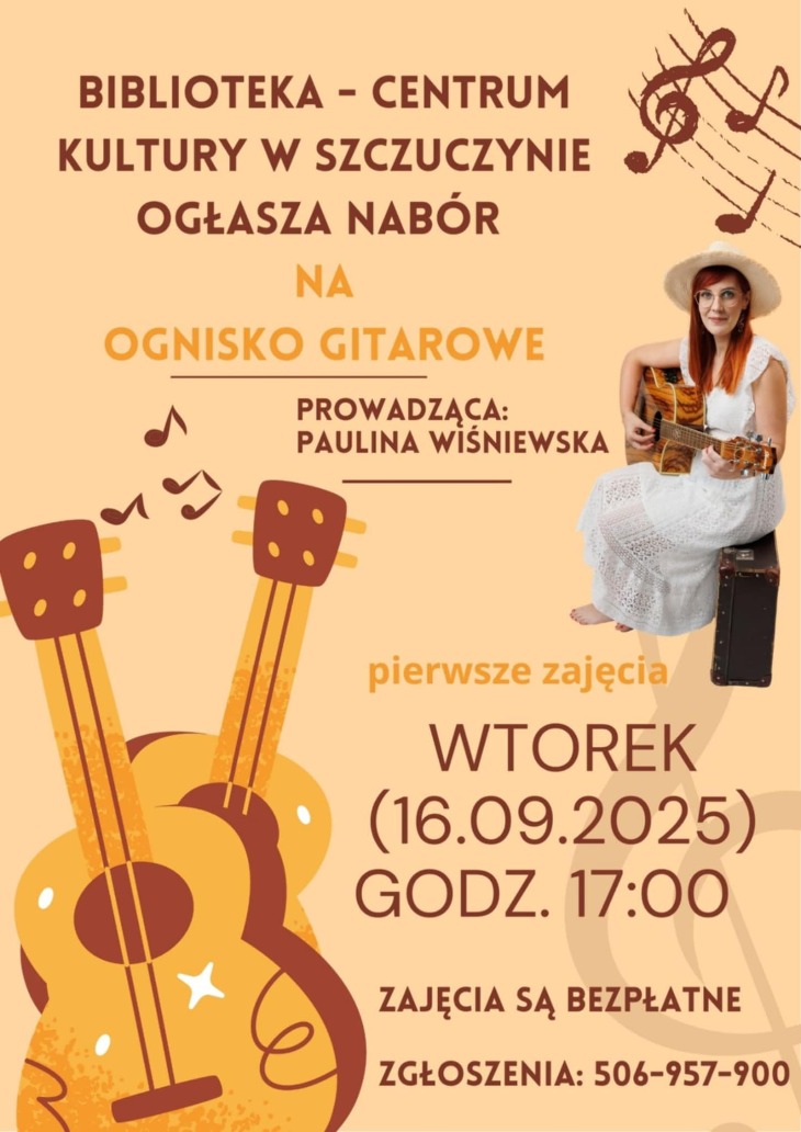 Ognisko gitarowe i wokal - zaproszenie 