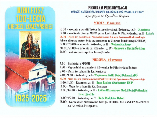Program Peregrynacji Obrazu Matki Bożej Pięknej Miłości 