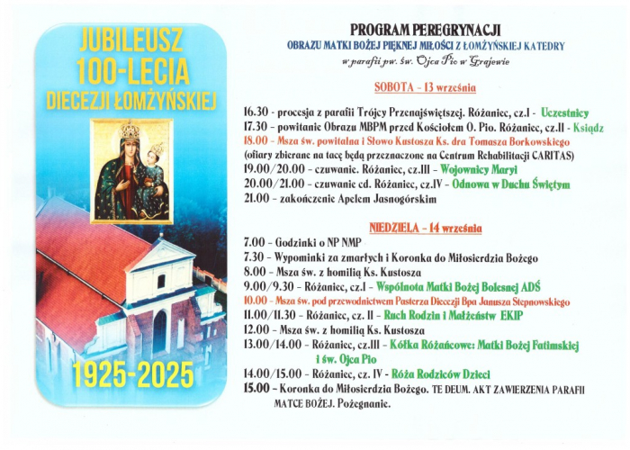 Program Peregrynacji Obrazu Matki Bożej Pięknej Miłości 