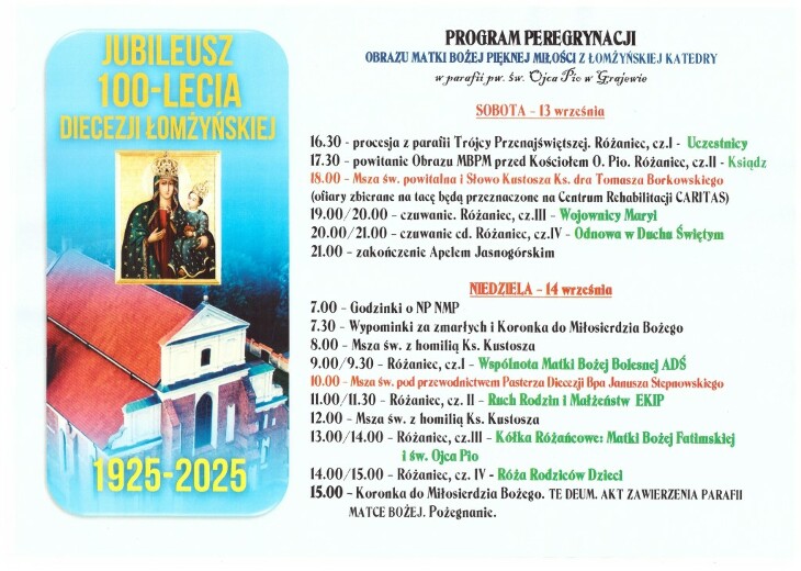 Program Peregrynacji Obrazu Matki Bożej Pięknej Miłości 