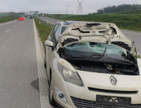 Potrącenie mężczyzny na drodze ekspresowej S61