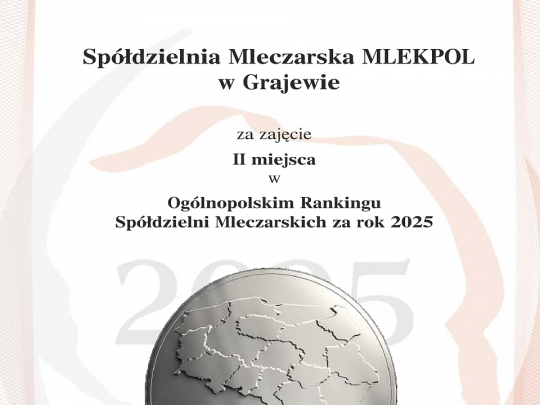  Ranking Najlepszych Spółdzielni Mleczarskich 2025