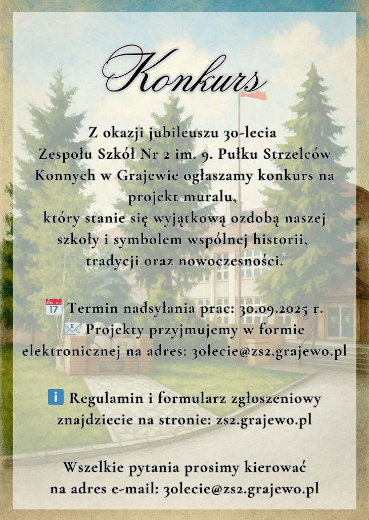 Konkurs na projekt muralu ZS nr 2
