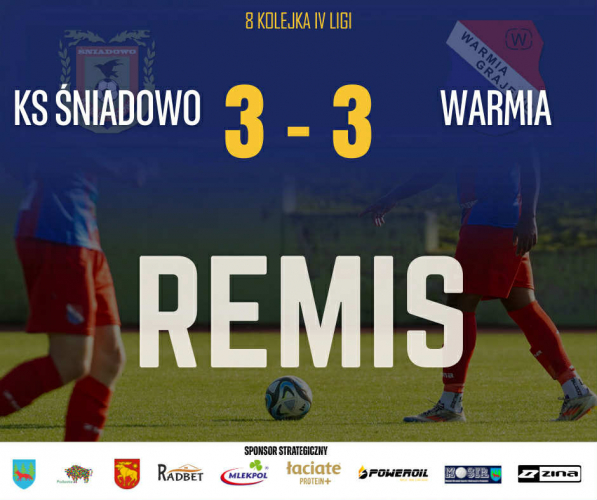 KS Śniadowo - WARMIA Grajewo 3:3 
