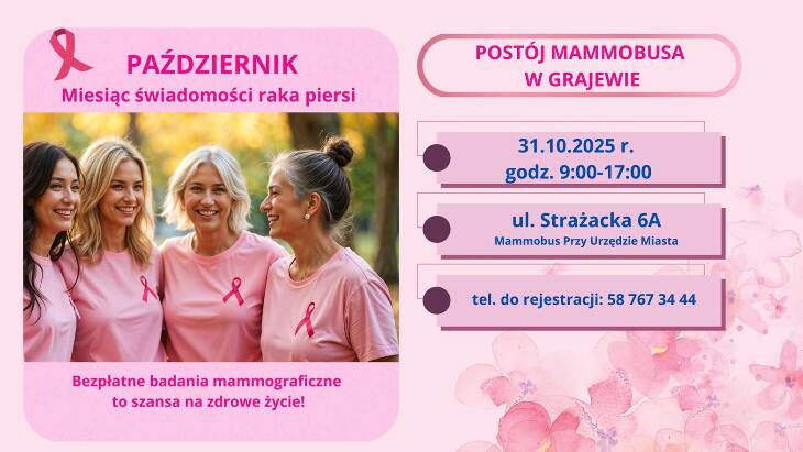 W październiku mammobus zaparkuje w Grajewie!