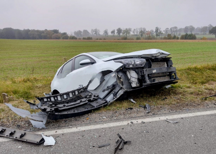 Poważny wypadek na trasie Biała Piska - Szczuczyn