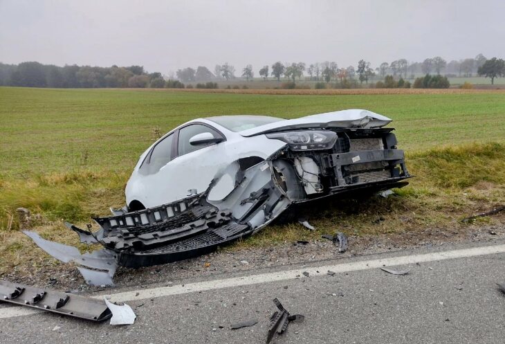Poważny wypadek na trasie Biała Piska - Szczuczyn