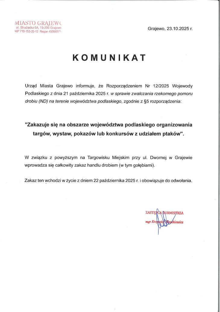 Grajewo. Rzekomy pomór drobiu (ND)
