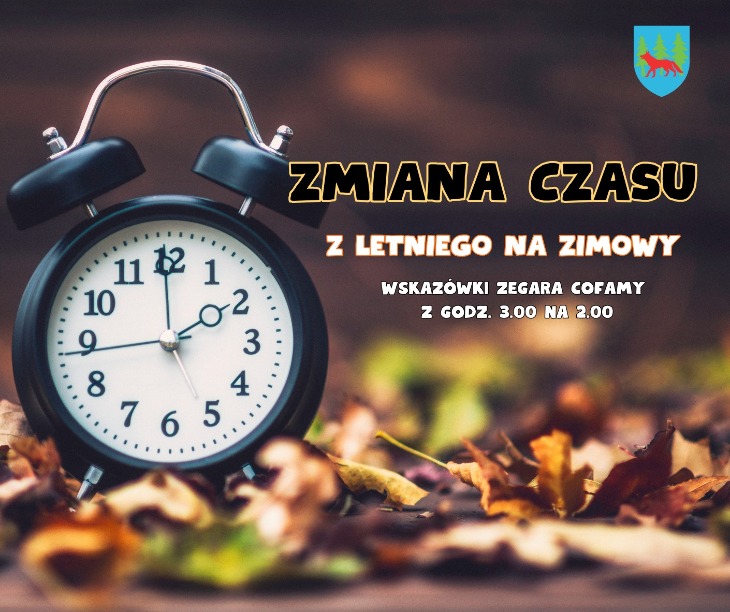 Zmiana czasu na zimowy!