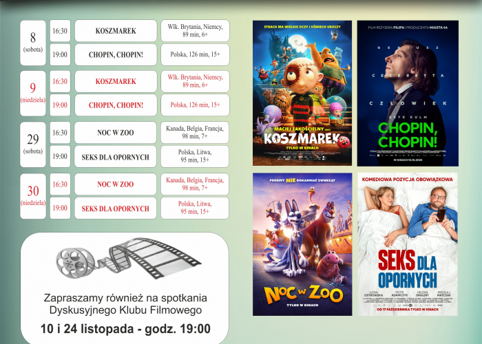 Listopadowa oferta Grajewskiego Centrum Kultury