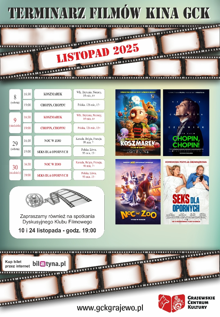Listopadowa oferta Grajewskiego Centrum Kultury