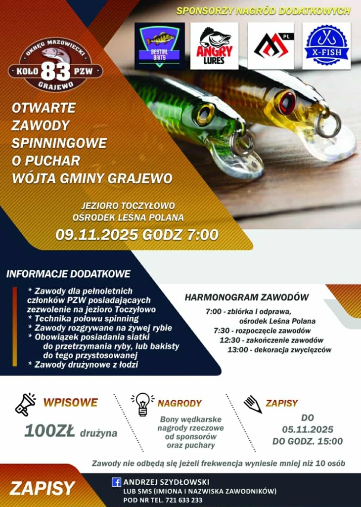 Zawody otwarte spinningowe (9.11)