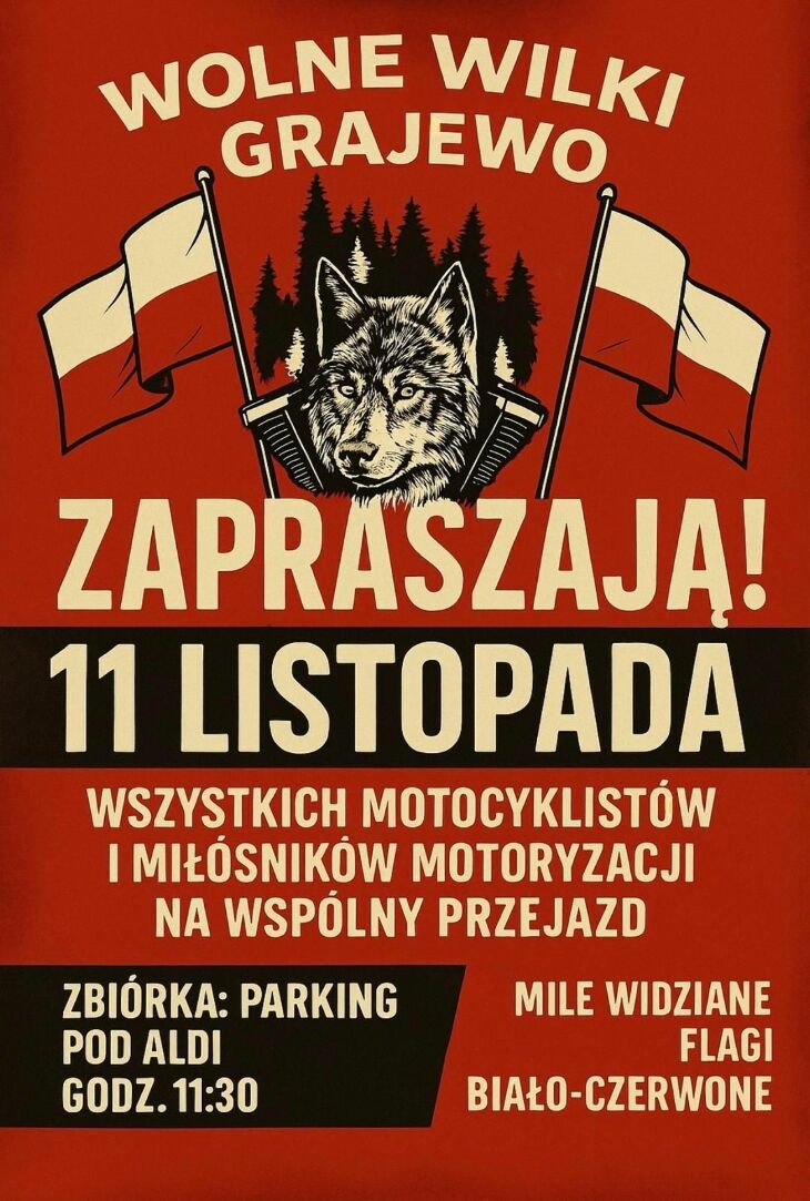 Motoparada z okazji Dnia Niepodległości (11.11)