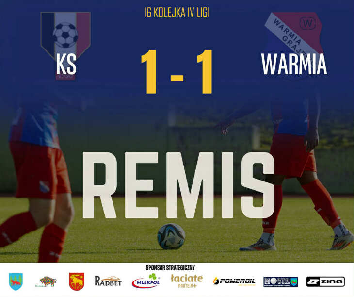 KS Michałowo - WARMIA Grajewo 1:1 (1:1)