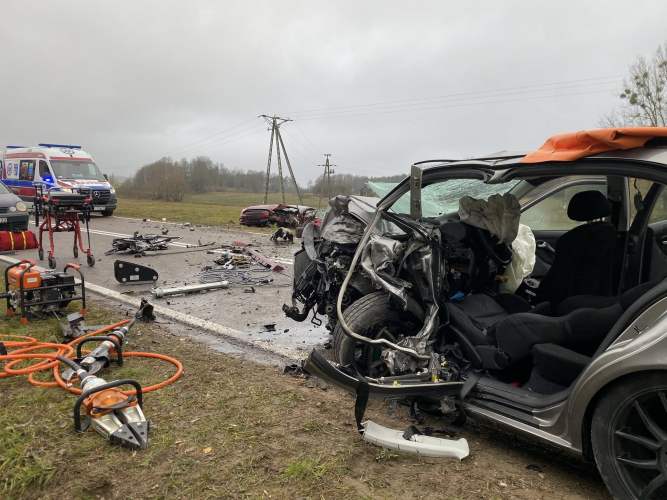 Poważny wypadek koło Knyszyna