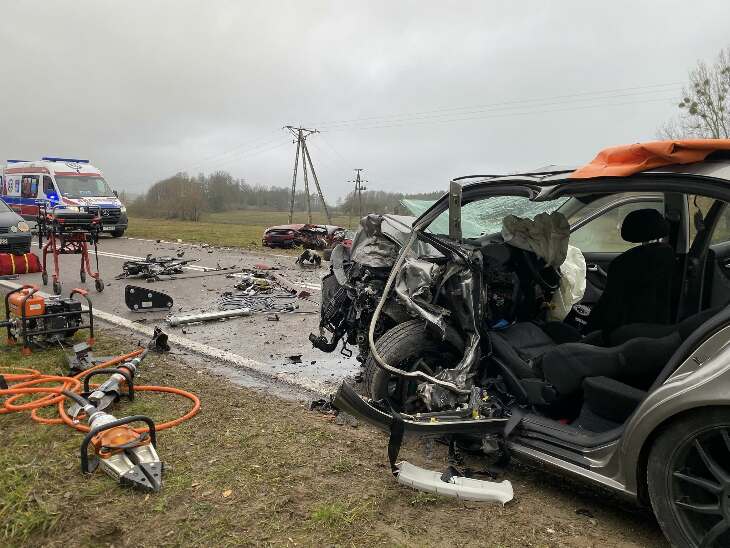 Poważny wypadek koło Knyszyna