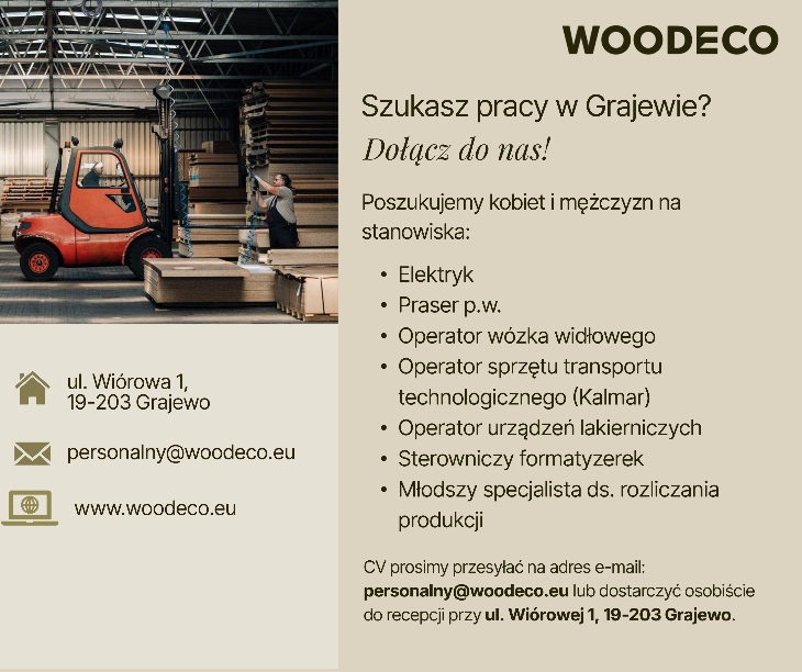 Woodeco. Aktualne oferty pracy