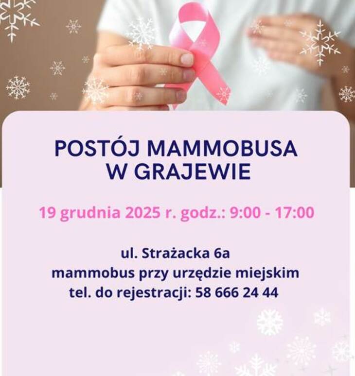 W grudniu mammobus zaparkuje w Grajewie!