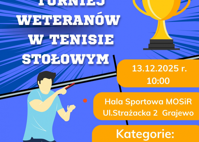 XXVI Podlaski Turniej Weteranów w Tenisie Stołowym