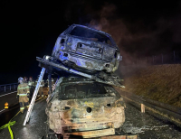 Pożar lawety na S61