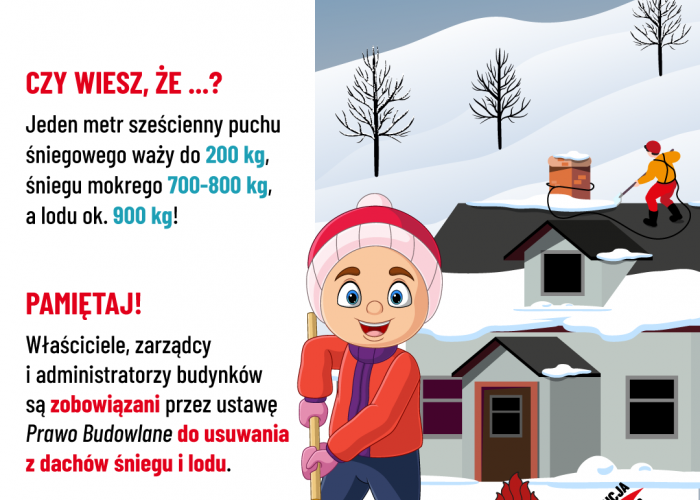 STRAŻ Grajewo - apel o odśnieżanie dachów!