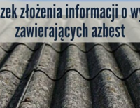 Informacja o wyrobach zawierających azbest 