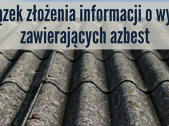 Informacja o wyrobach zawierających azbest 