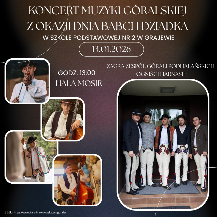 Zaproszenie na koncert muzyki góralskiej!