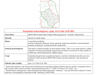 Komunikat meteorologiczny - opady śniegu!