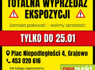 Totalna WYPRZEDAŻ ekspozycji tylko do 25.01- zaprasza Neopunkt Grajewo!
