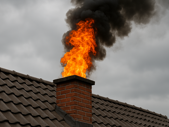 Straż Grajewo - duża ilość pożarów sadzy w kominie !