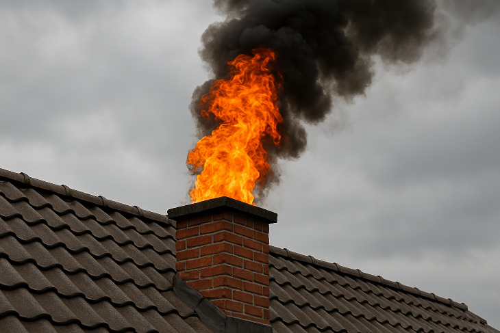 Straż Grajewo - duża ilość pożarów sadzy w kominie !