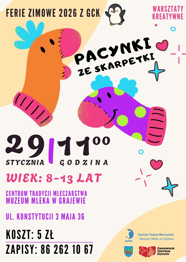 Ferie z GCK - Pacynki ze skarpetki