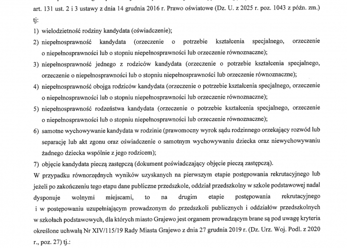 Grajewo. Rekrutacja do klas I i oddz. przedszkolnych w podstawówkach