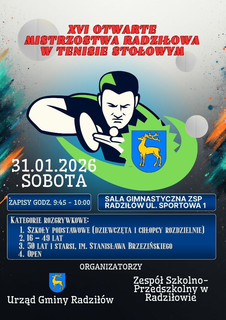 Radziłów. Zawody w tenisie stołowym 