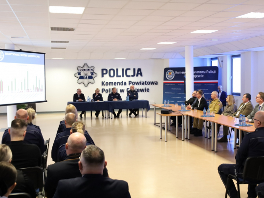 Narada roczna w Komendzie Powiatowej Policji w Grajewie
