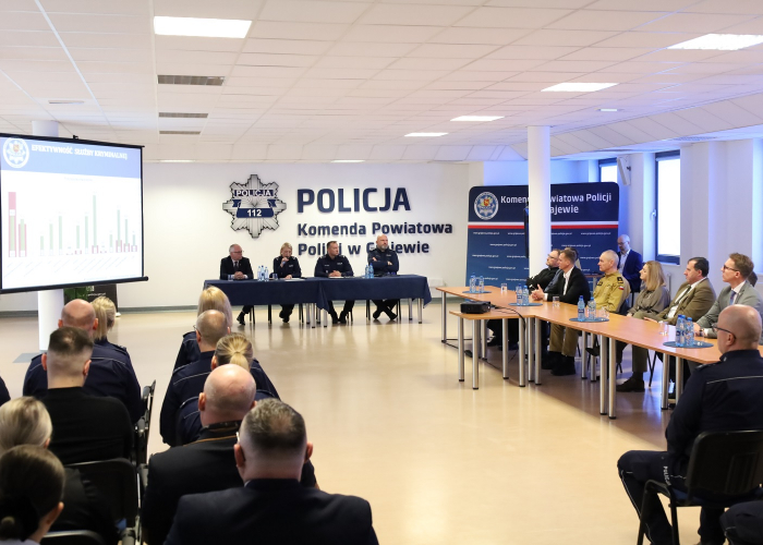 Narada roczna w Komendzie Powiatowej Policji w Grajewie