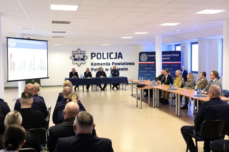 Narada roczna w Komendzie Powiatowej Policji w Grajewie