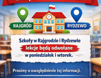 Rajgórd. Odwołane zajęcia w szkołach
