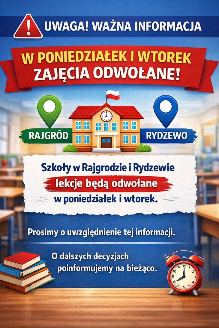 Poniedziałek i wtorek owołane zajęcia